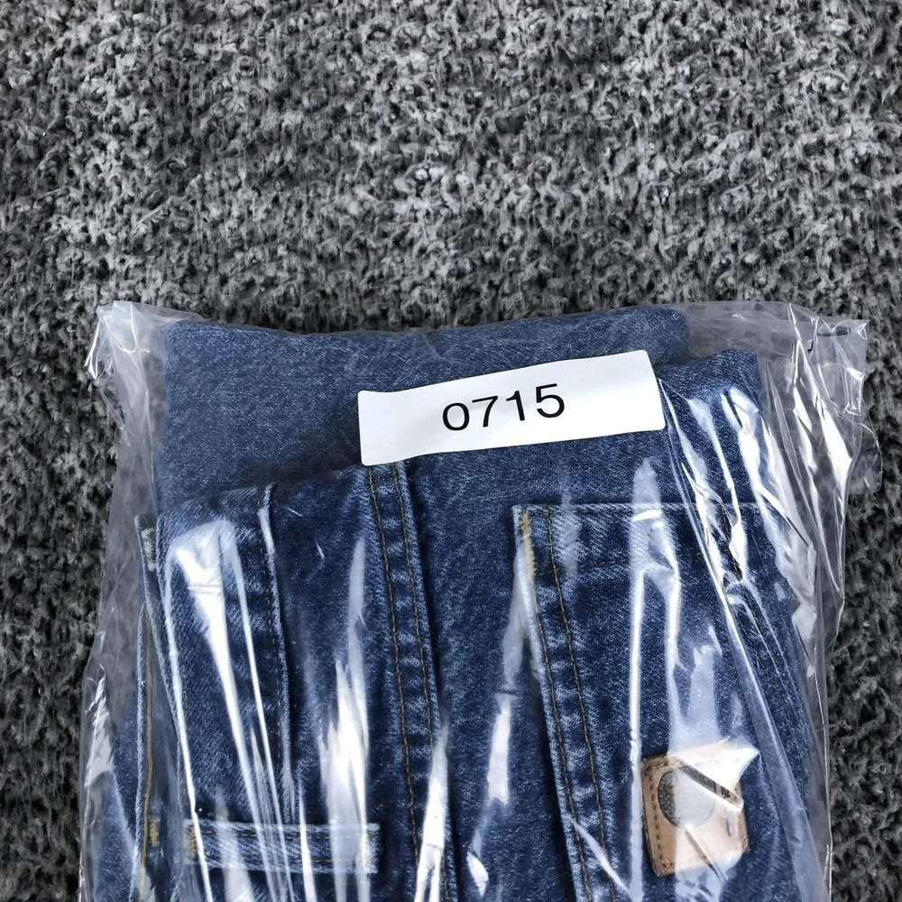 Carhartt Jeans Mens 35x30 Blue Relaxed Fit Straight‎ Leg Denim Flannel Lined
